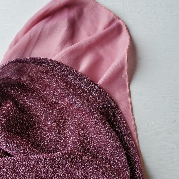 Celavie Pink Metallic Barbiecore Off the Shoulder Fit and Flare Long Dress S NWT - Picture 9 of 10